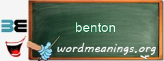 WordMeaning blackboard for benton